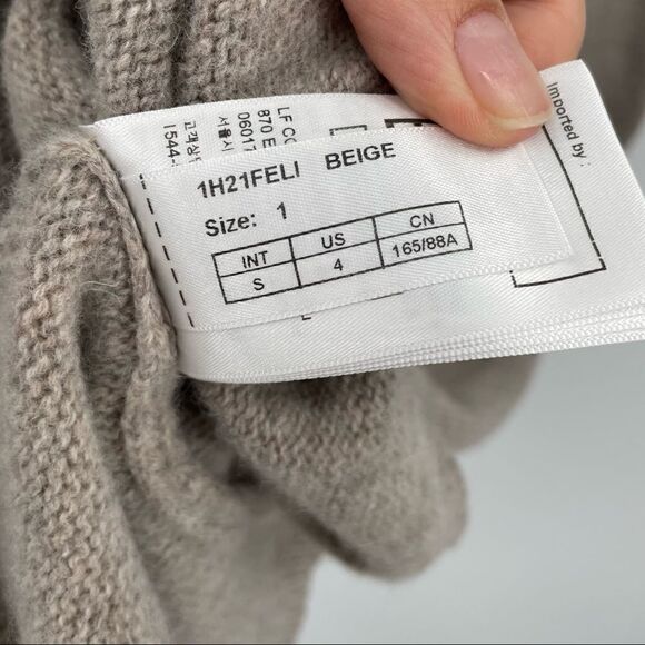 Ba&sh NWT Felicity Ballon Sleeve Mock Neck Wool blend Maxi Sweater Dress Small - Picture 11 of 14